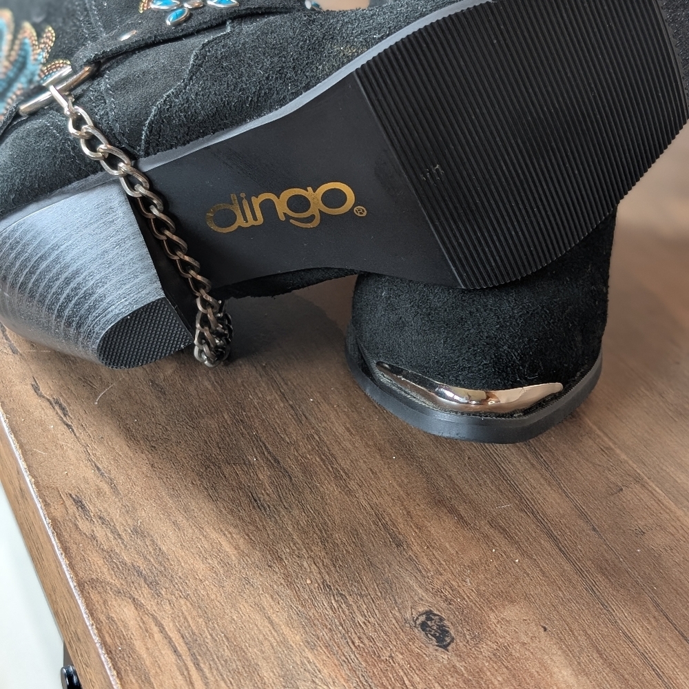 Black And Turquoise Dingo Women's Western Boots 6.5 - Picture 6 of 9